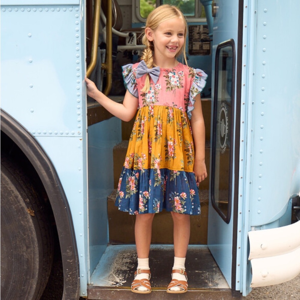 Pink Chicken Kit Dress Mixed Franken Florals